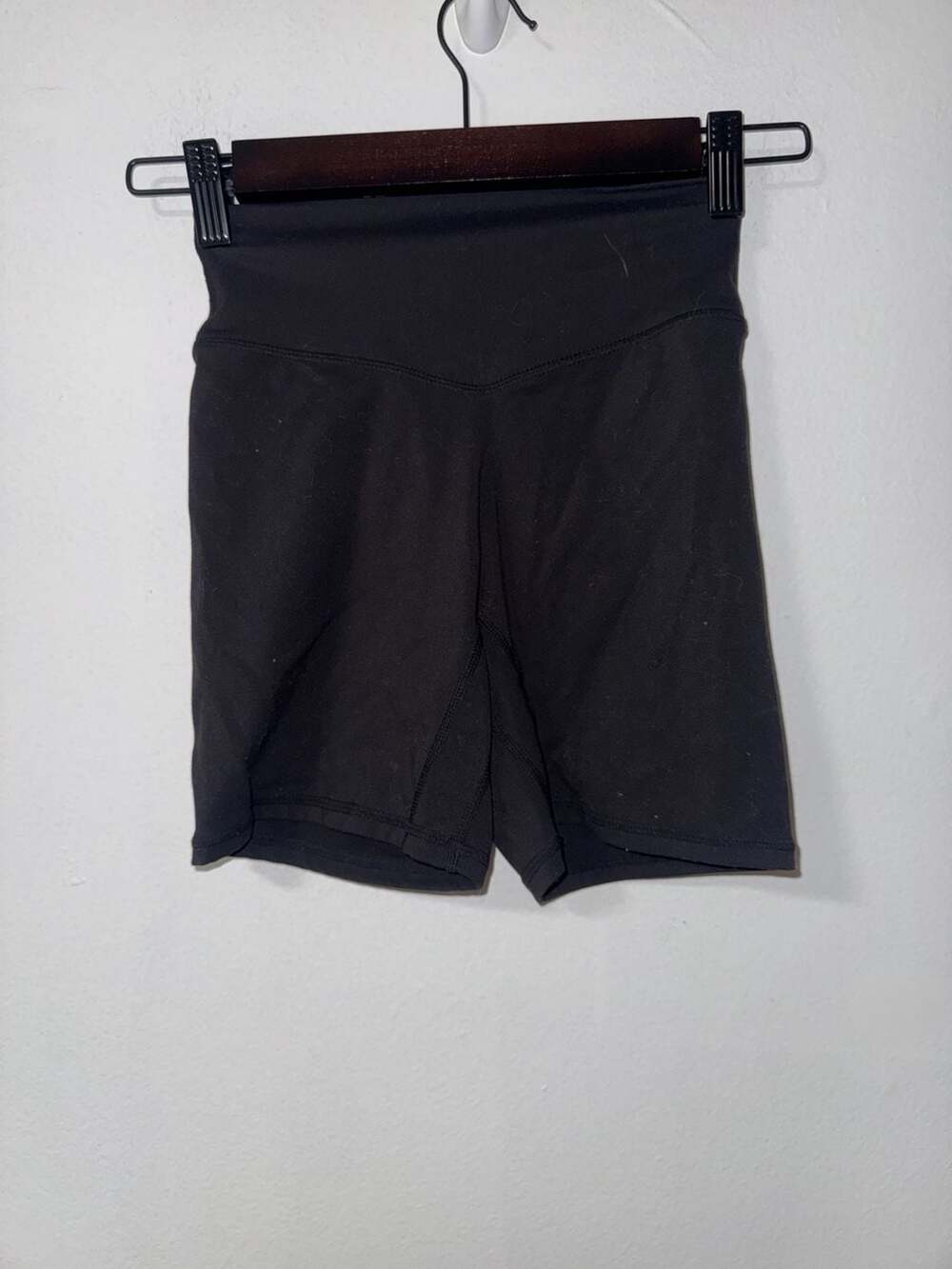 Vitality Daydream V High Waisted Black Workout Biker Shorts